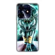Защитные чехлы для Техно Спарк 10 Про (AlphaPrint) (ХИТ продаж) ВОЛК (Яркий волк)
