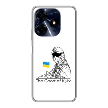 Защитные чехлы (Призрак Киева) для TECNO Spark 10 Pro (AlphaPrint) (Летчик Киева)