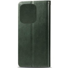 Кожаный чехол-книжка GETMAN Gallant (PU) для TECNO Spark 10 – Зеленый