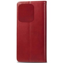 Кожаный чехол-книжка GETMAN Gallant (PU) для TECNO Spark 10 – Красный