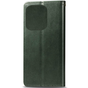 Кожаный чехол-книжка GETMAN Gallant (PU) для TECNO Spark 10 – Зеленый