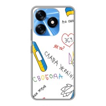Чехлы Доброго вечора, ми за України для Техно Спарк 10 (AlphaPrint) (Стикер)