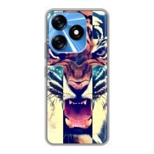 Чехлы с изображением разных животных для TECNO Spark 10 (Яркий Тигр)