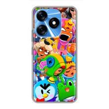 Чехлы Brawl Stars для TECNO Spark 10 (AlphaPrint) – Герои Бравл Старс