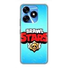 Чехлы Brawl Stars для TECNO Spark 10 (AlphaPrint) – Лого Бравл Старс