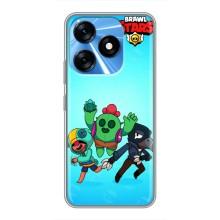 Чехлы Brawl Stars для TECNO Spark 10 (AlphaPrint) – Трио героев