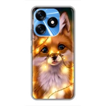 Чехлы с картинкой Лисички для TECNO Spark 10 (VPrint) (Лисичка в гирляндах)