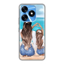 Чохол з друком для TECNO Spark 10 - (Мама з дитинкою) (AlphaPrint) (Мама з донькою)