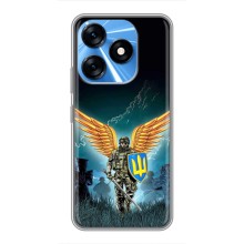 Чехлы с картинкой ЗСУ для TECNO Spark 10 (AlphaPrint) (Солдат ЗСУ)
