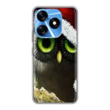 Чохли з принтом СОВИ для TECNO Spark 10 (Новорічна Сова)