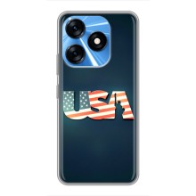 Чохол Прапор USA для TECNO Spark 10 (USA)