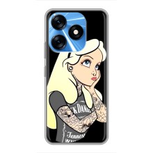 Чехол с печатью для TECNO Spark 10 - (Мода) (AlphaPrint) (Девочка в тату)