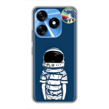 Чехол NASA для TECNO Spark 10 (AlphaPrint) (Мальчик в шлеме)