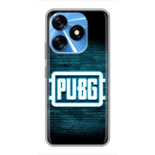 Чехол PUBG для Техно Спарк 10 (AlphaPrint) (Лого PUBG)