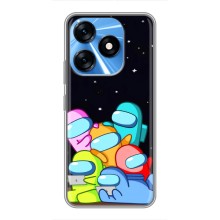 Чехол Амонг Ас для TECNO Spark 10 (AlphaPrint) (Скины в космосе)