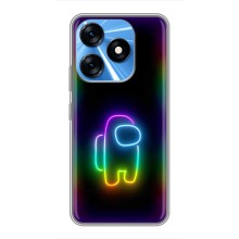 Чехол Амонг Ас для TECNO Spark 10 (AlphaPrint) (Яркий скин)