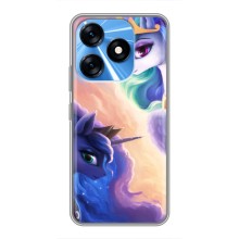 Чехол для Техно Спарк 10 - (Единорожки - Новинки) (AlphaPrint) (Единорожки)