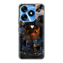 Чехол как приручить дракона на TECNO Spark 10 – Дракон коллаж