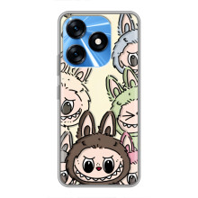 Чехол с Лабубу на TECNO Spark 10 – Коллаж Лабубу