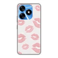 Чохол з розовим принтом для TECNO Spark 10 (Рожеві губи)
