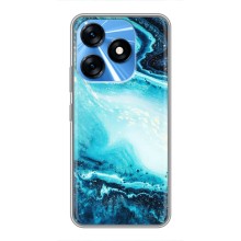 Мраморный чехол на TECNO Spark 10 (VPrint) (Голубой мрамор)