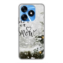 Новогодние, Праздничные Чехлы для TECNO Spark 10 - 2024 год (Let it snow)