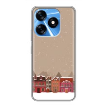 Новорічні, Святкові Чохли для TECNO Spark 10 - 2024 год (Зимове місто)