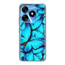 Силиконовый бампер с картинкой животных для TECNO Spark 10 (Крылья бабочек)