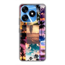 Силиконовый чехол с КАРТИНКАМИ лето для TECNO Spark 10 (AlphaPrint) (Летний отпуск)