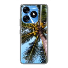 Силиконовый чехол с КАРТИНКАМИ лето для TECNO Spark 10 (AlphaPrint) (Пальма)