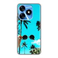 Силиконовый чехол с КАРТИНКАМИ лето для TECNO Spark 10 (AlphaPrint) (Взгляд лето)