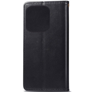 Кожаный чехол-книжка GETMAN Gallant (PU) для TECNO Spark 10C – Черный