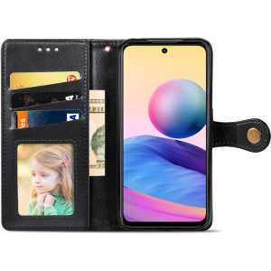 Кожаный чехол-книжка GETMAN Gallant (PU) для TECNO Spark 10C – Черный