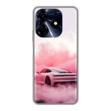 Чохол з авто Порше для TECNO Spark 10c – Рожевий Порше
