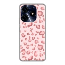 Чехол с розовым рисунком для TECNO Spark 10c (Розовый леопард)