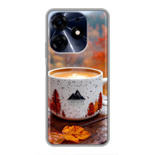 Чехол с уникальным дизайном «Осень с кофе» для TECNO Spark 10c – Кофе на природе