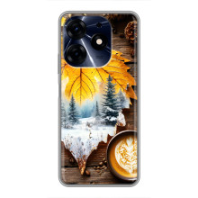 Чехол с уникальным дизайном «Осень с кофе» для TECNO Spark 10c – Осенне-зимнее кофе