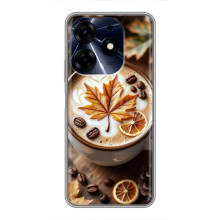 Чехол с уникальным дизайном «Осень с кофе» для TECNO Spark 10c – Пряный кофе