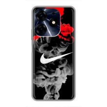 Силиконовый Чехол на TECNO Spark 10c с картинкой Nike (Nike дым)