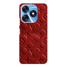 Текстурный Чехол Louis Vuitton для Техно Спарк 10с – Красный ЛВ