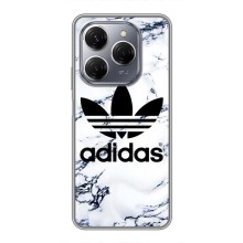 Чохли Адидас для TECNO Spark 20 Pro (AlphaPrint) (Адідас на мраморі)