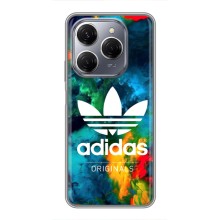 Чохли Адидас для TECNO Spark 20 Pro (AlphaPrint) (Яскравий Адідас)