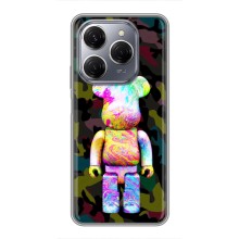 Чехлы для TECNO Spark 20 Pro - Bearbrick Louis Vuitton (PREMIUMPrint) (Яркий Bearbrick)