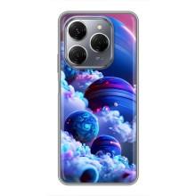 Чохли КОСМОС  на TECNO Spark 20 Pro – Сині планети