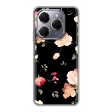 Чохли з квітами для TECNO Spark 20 Pro (VPrint) (Трояндочки)