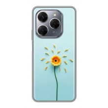 Чохли з квітами для TECNO Spark 20 Pro (VPrint) (Жовта квітка)