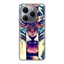 Чехлы с изображением разных животных для TECNO Spark 20 Pro (Яркий Тигр)