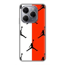 Чохли для TECNO Spark 20 Pro - з картинкою JORDAN (AlphaPrint) (Лого Джордан)