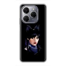 Чохол з картинкою Венсдей на TECNO Spark 20 Pro – Мила Венсдей