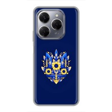 Чехлы для TECNO Spark 20 Pro  Укр. Символика (AlphaPrint) (Цветочный Герб)